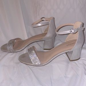 Silver high heels size woman’s 11/12